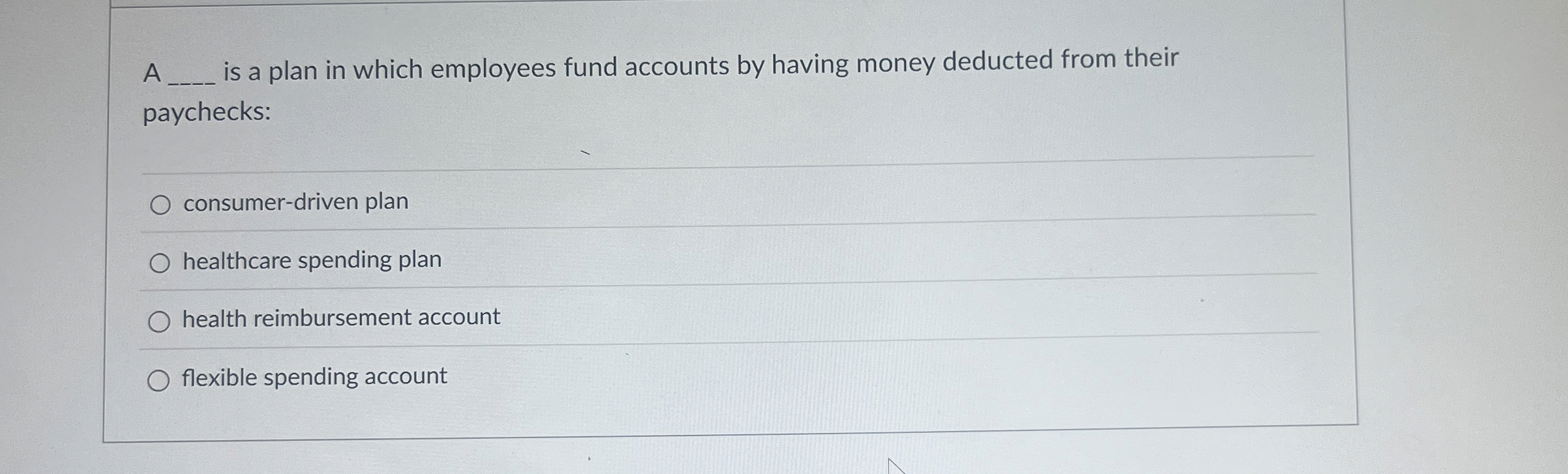 A q , is a plan in which employees fund accounts
