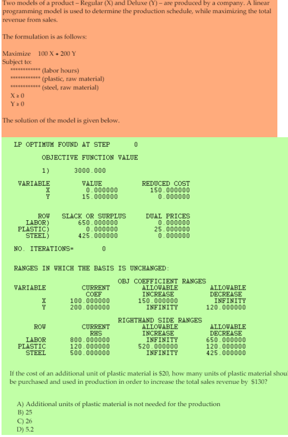 Two models of a product - Regular (X) and Deluxe