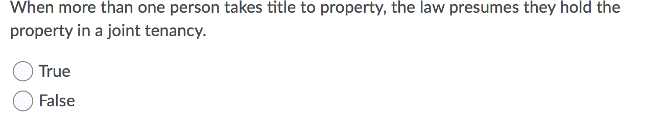 When more than one person takes title to