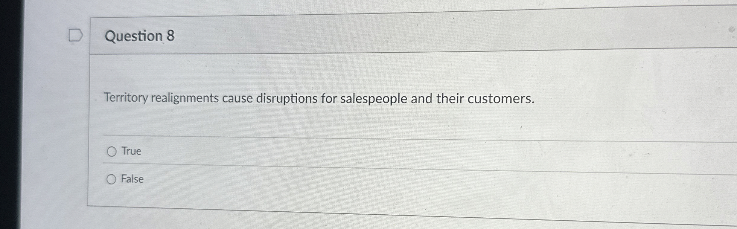 Question 8 Territory realignments cause