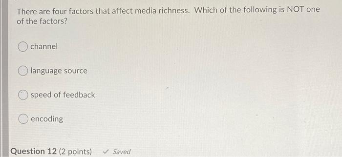 There are four factors that affect media