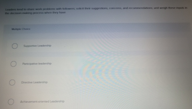 Leaders tend to share work problems with