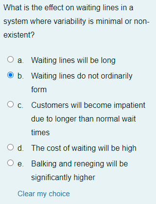 What is the effect on waiting lines in a system