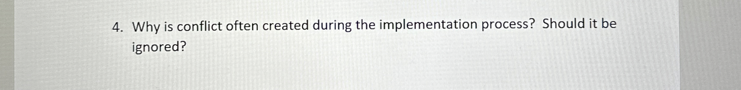 Why is conflict often created during the