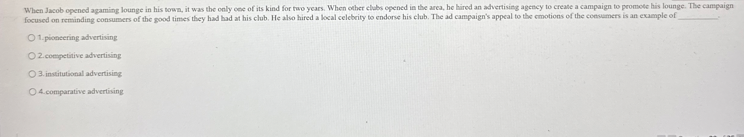 When Jacob opened agaming lounge in his town, it