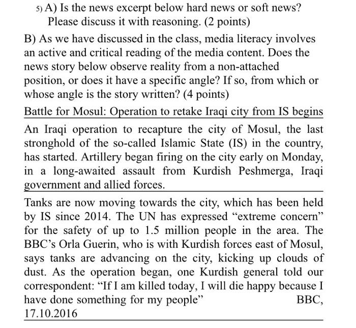 please may you solve question 5 ( part A and B )