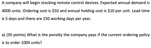A company will begin stocking remote control