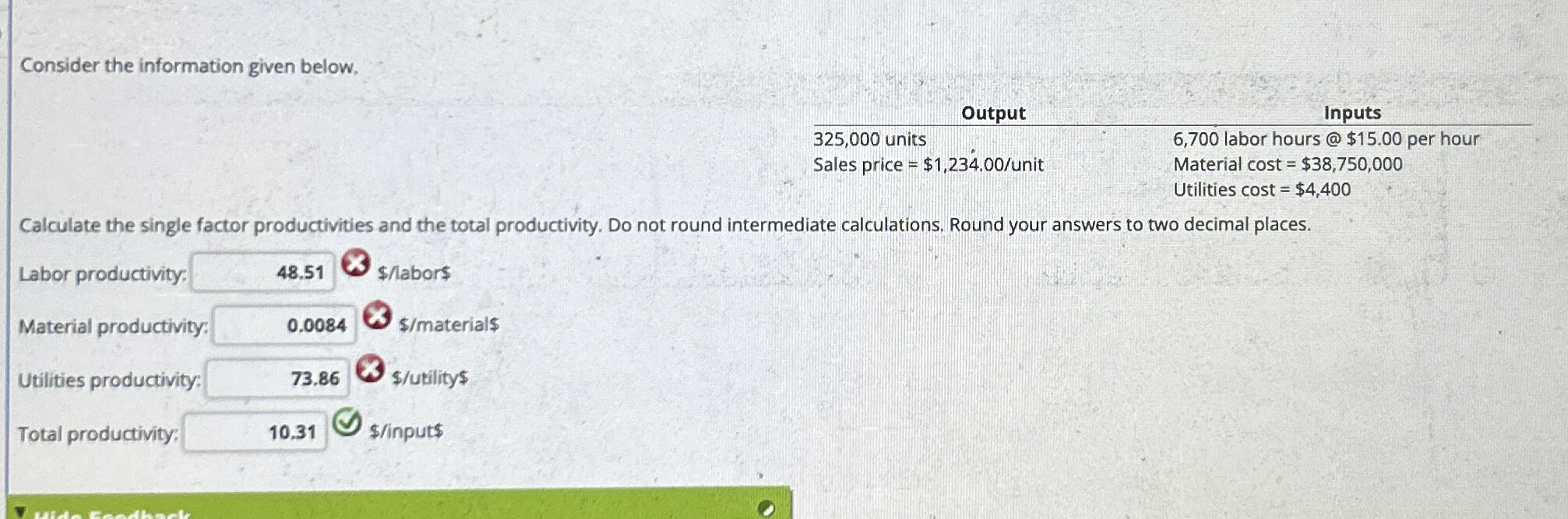 Consider the information given below. \ table [ [