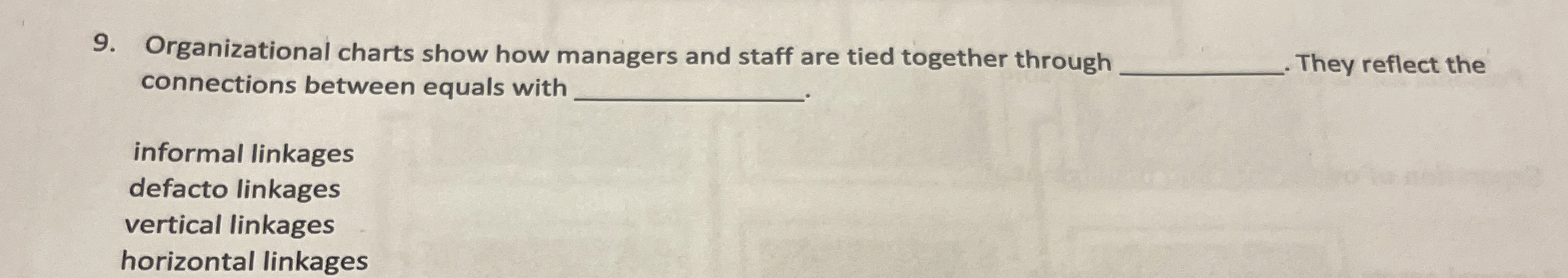 Organizational charts show how managers and staff