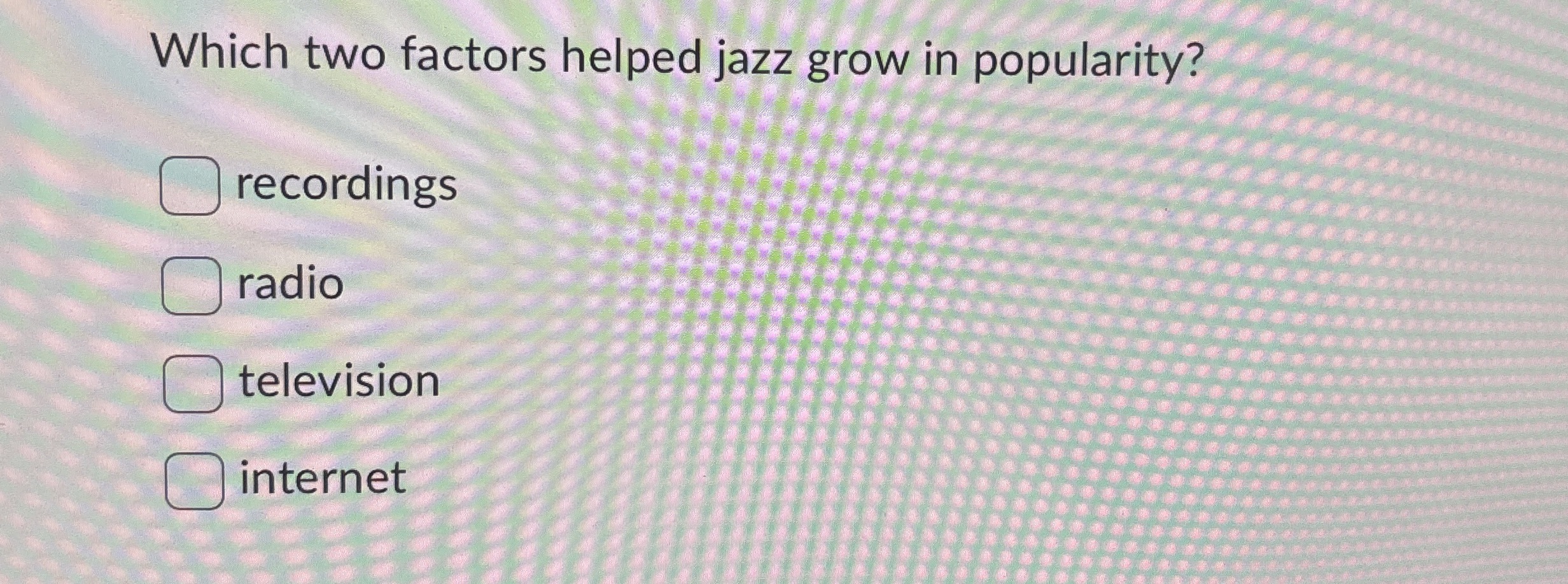Which two factors helped jazz grow in popularity?