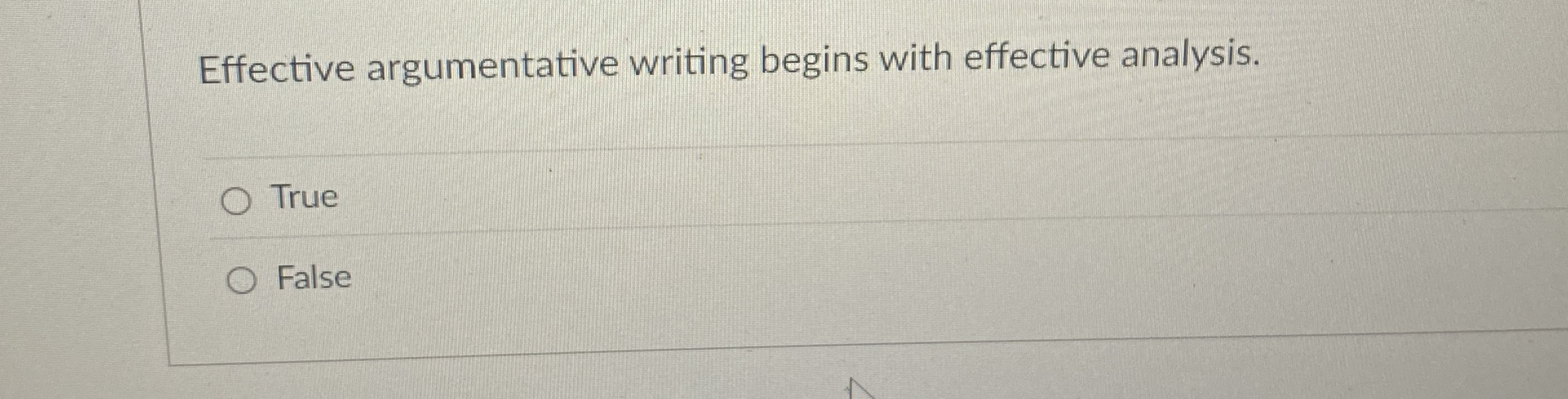Effective argumentative writing begins with
