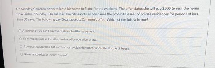 On Monday, Cameron offers to lease his home to