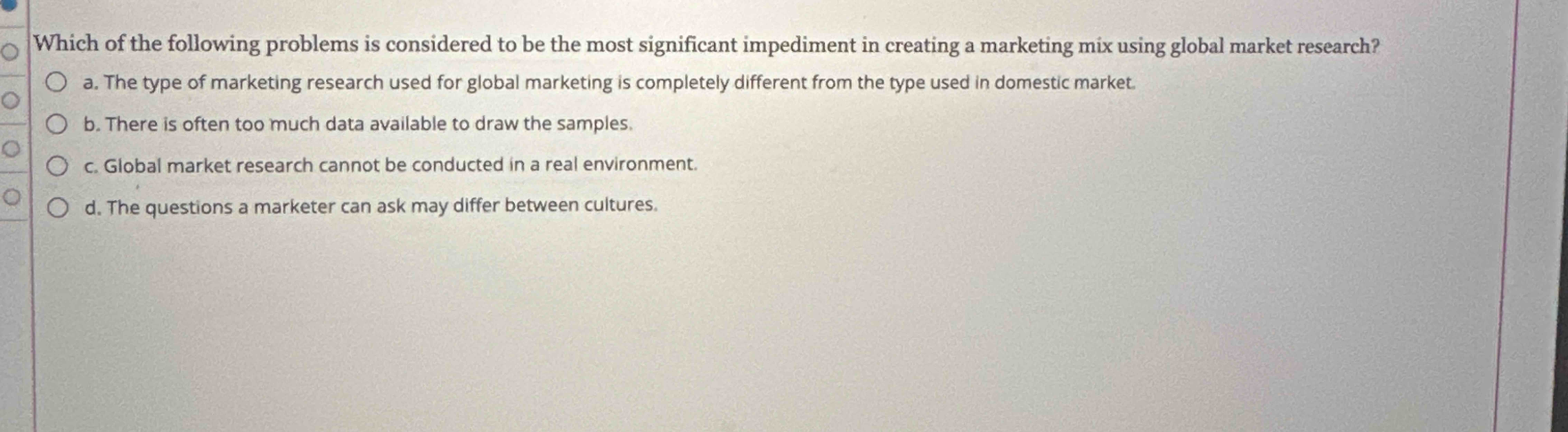 Which of the following problems is considered to