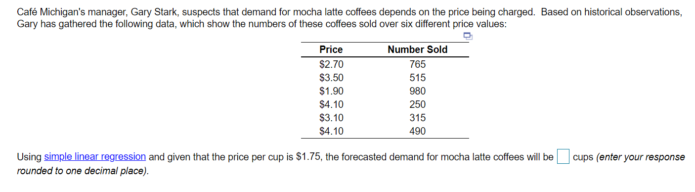 14. 13. 12. where y = Dependent Variable and x =