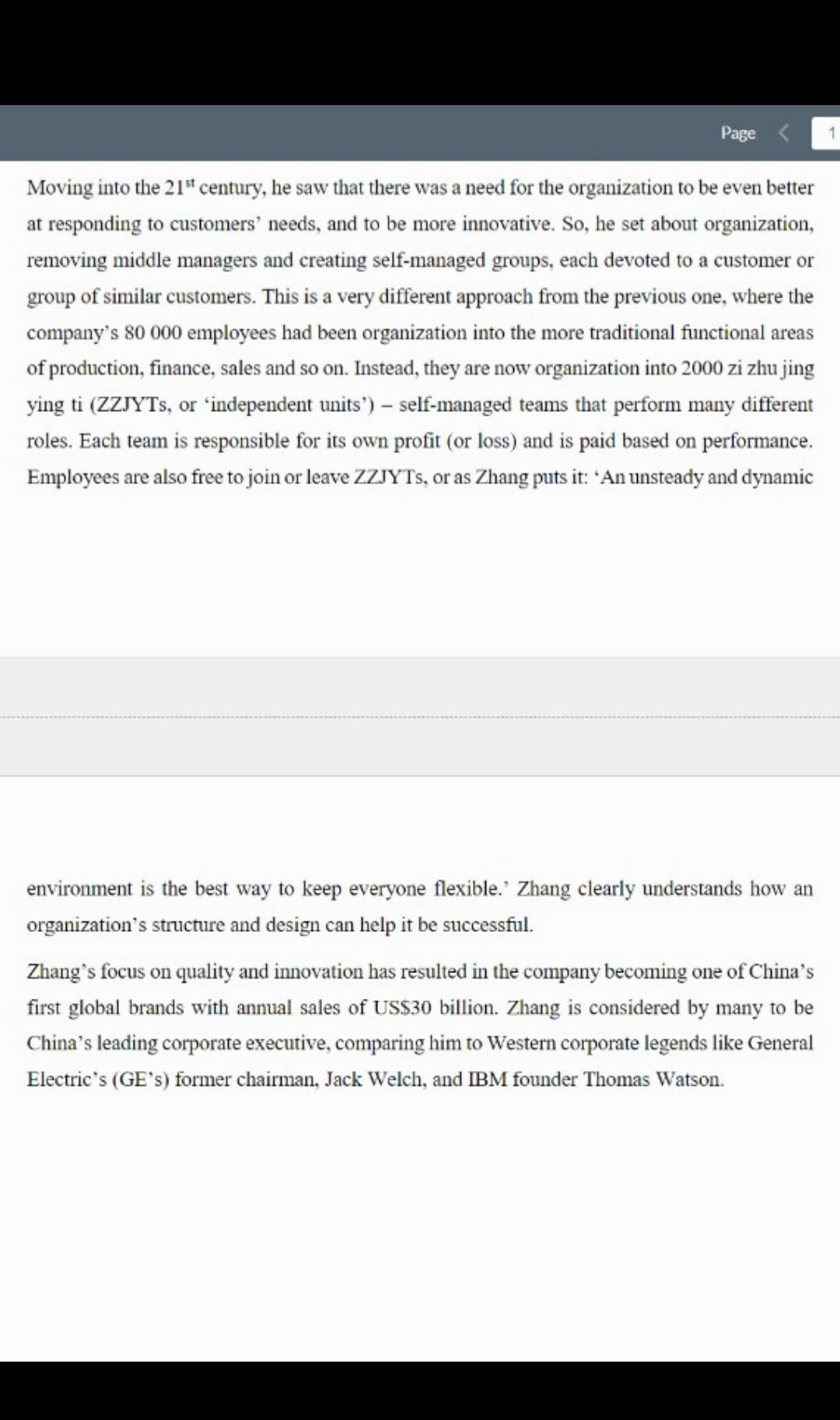 this is introduction to management case study