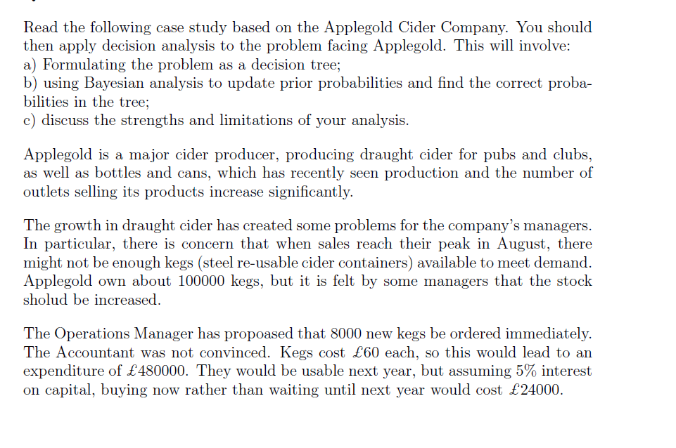 Read the following case study based on the