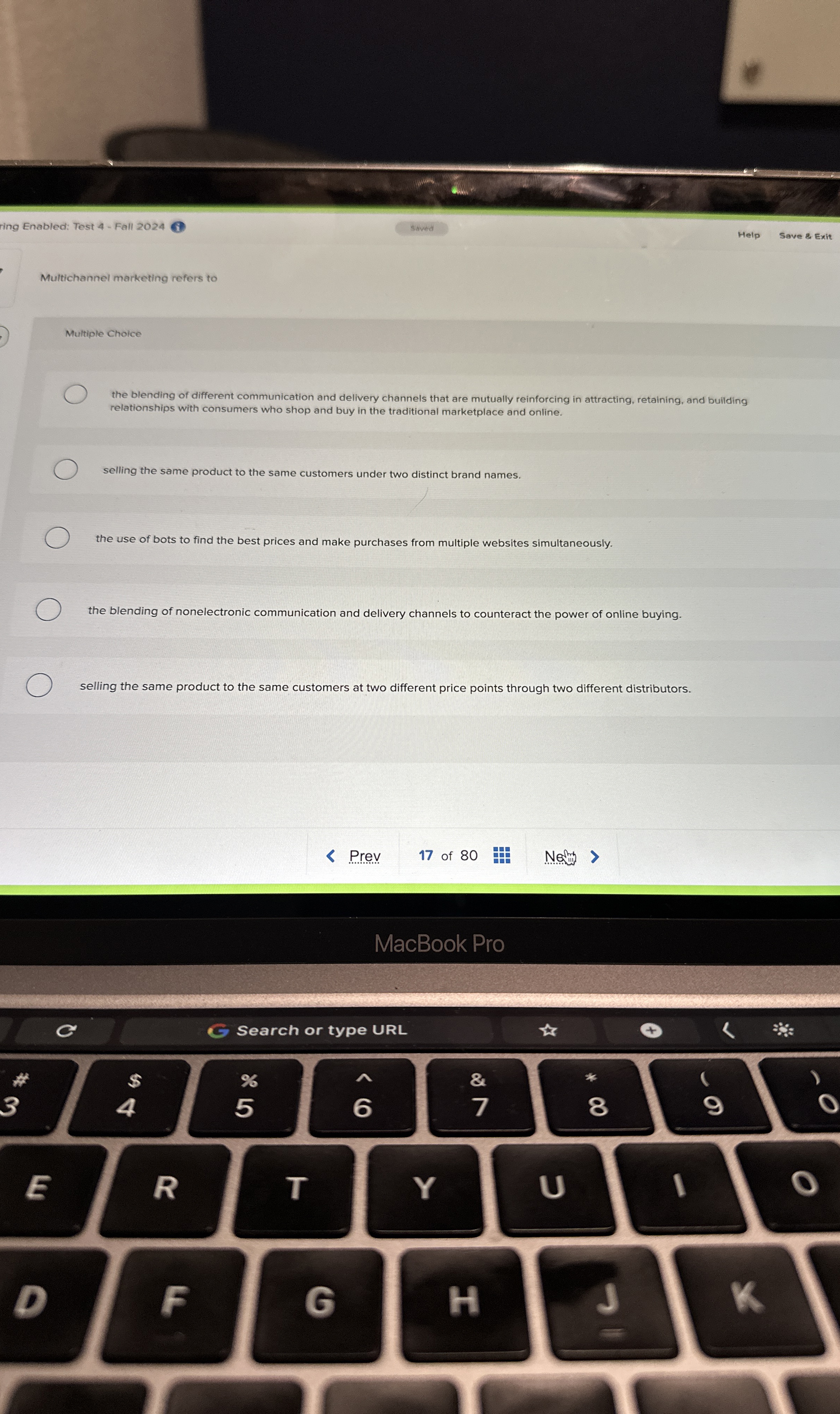 ring Enabled: Test 4 - Fall 2 0 2 4 saved Help