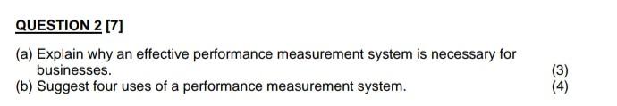 QUESTION 2 [7] (a) Explain why an effective