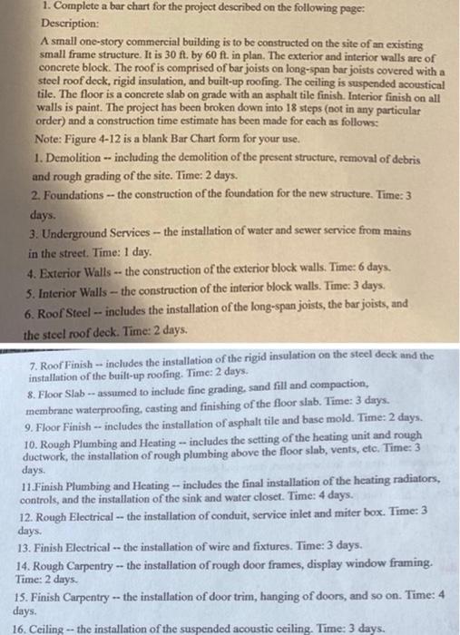 Create Bar Chart for this project including: