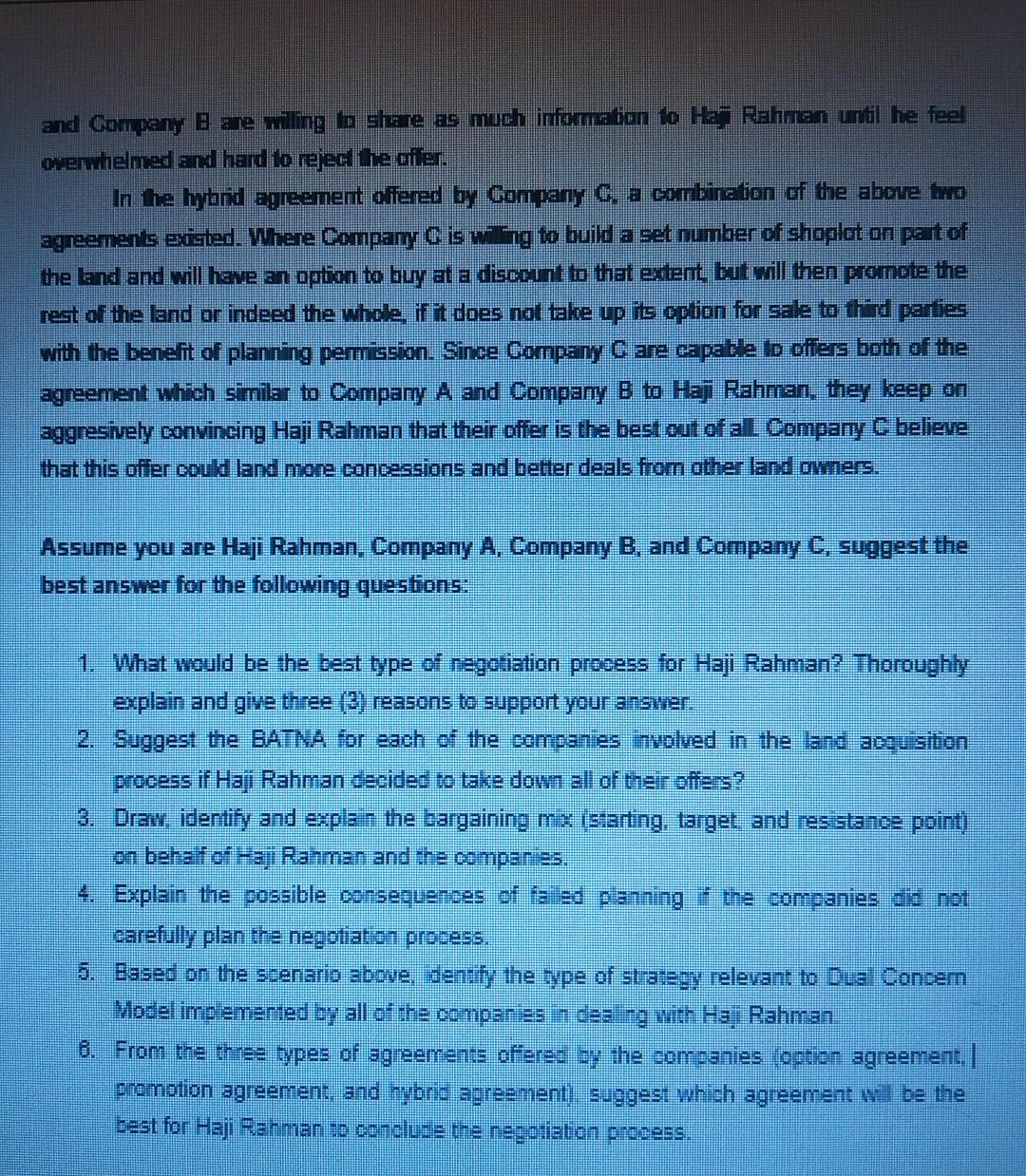 Negotiations Skills Don't have to do all the six