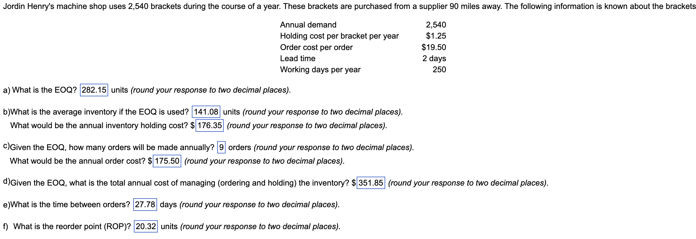 Jordin Henry's machine shop uses 2 , 5 4 0