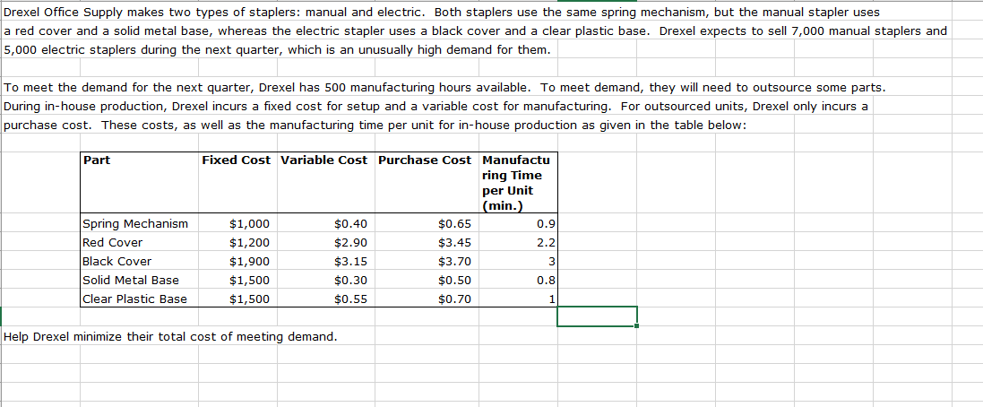Drexel Office Supply makes two types of staplers: