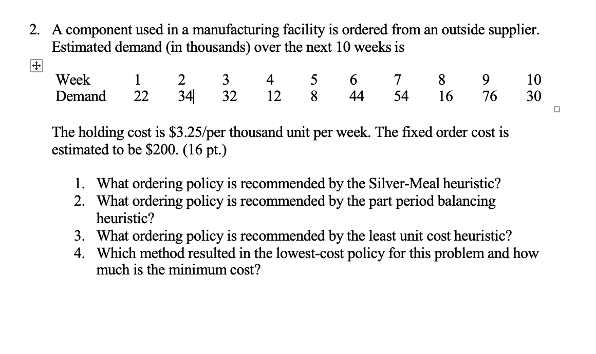 2. A component used in a manufacturing facility