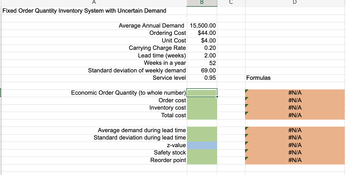 C Fixed Order Quantity Inventory System with