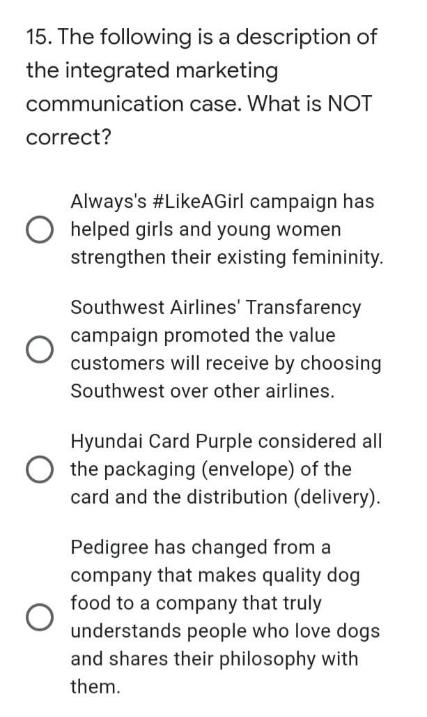 just mark answer and do not need any explanation.