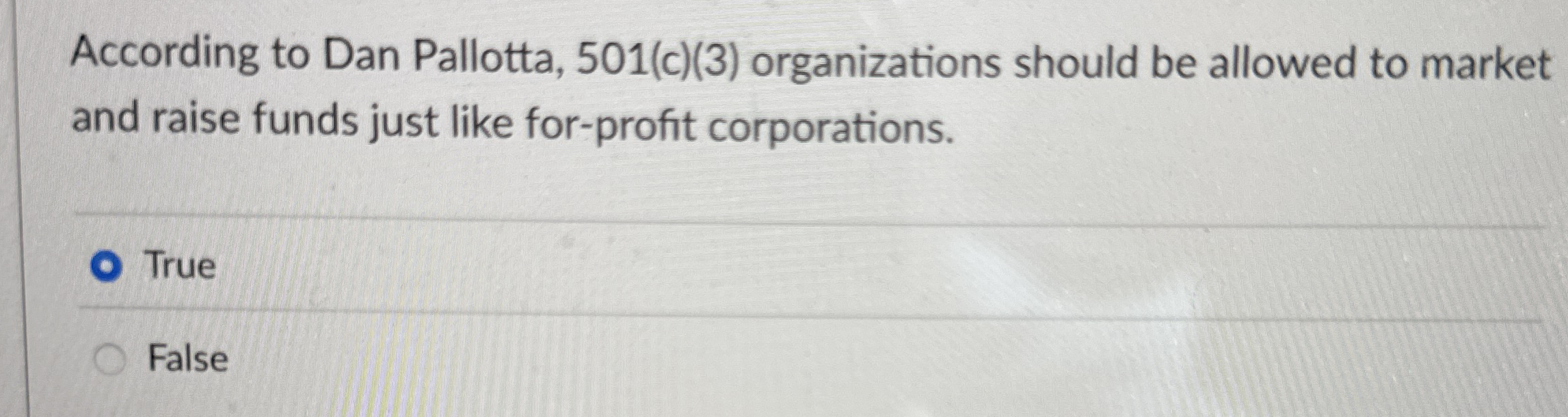 According to Dan Pallotta, 5 0 1 ( c ) ( 3 )