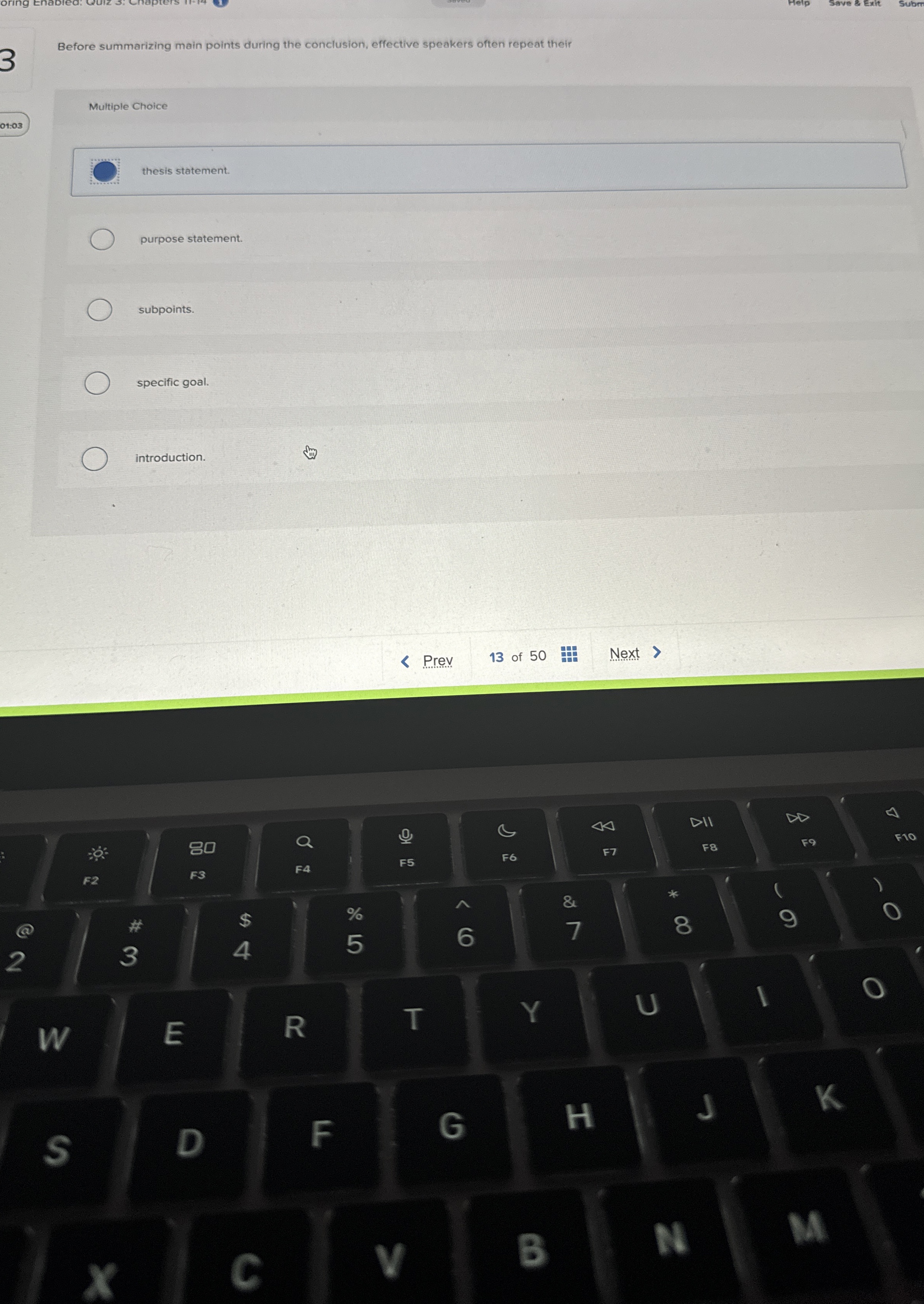 3 Before summarizing main points during the