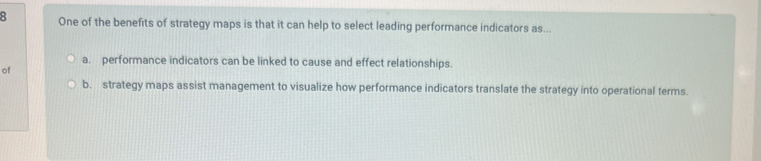 One of the benefits of strategy maps is that it