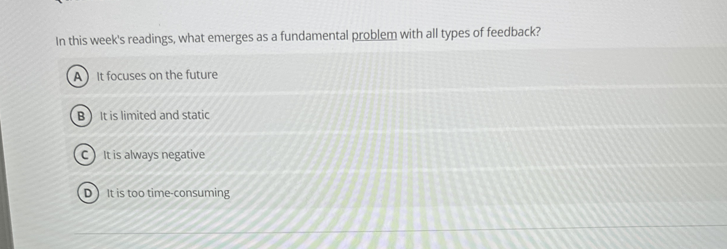 In this week's readings, what emerges as a