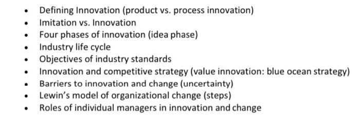Defining Innovation (product vs. process