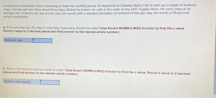 Lieutenant Commander Data is planning to make his