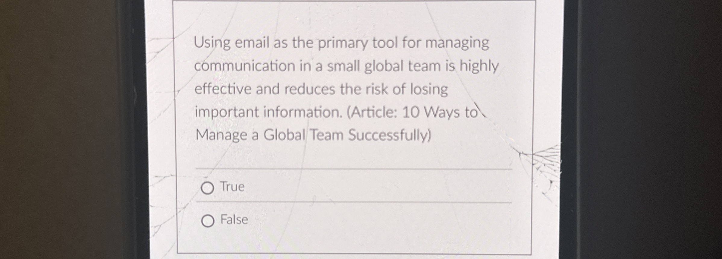 Using email as the primary tool for managing