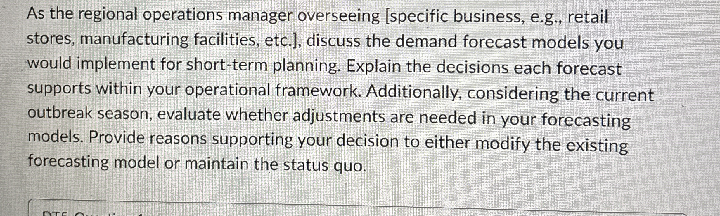 As the regional operations manager overseeing [