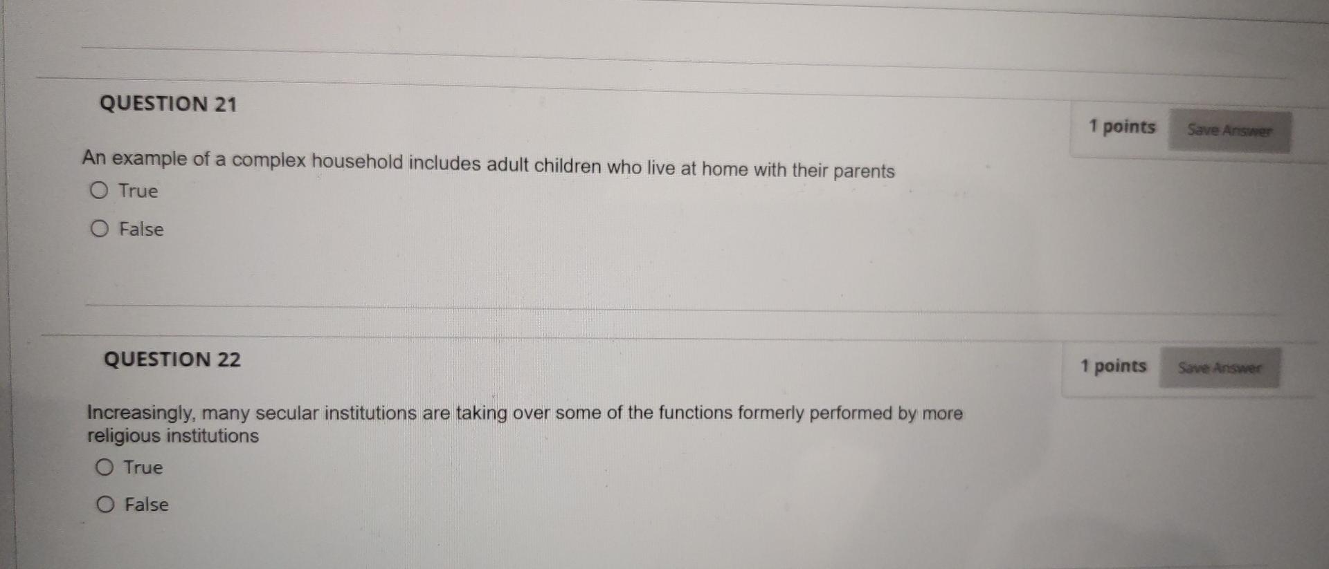 QUESTION 21 1 points Save Answer An example of a