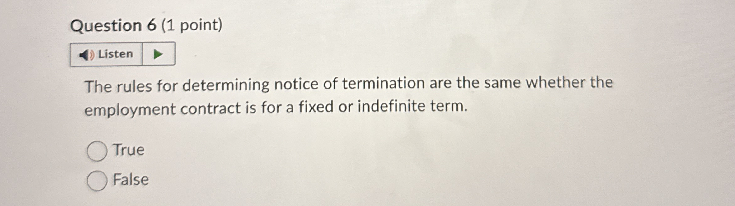 Question 6 ( 1 point ) The rules for determining