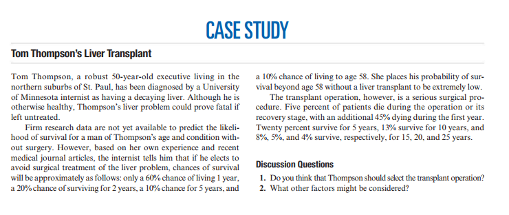 YOU MUST ALSO CREATE A DECISION TREE CASE STUDY