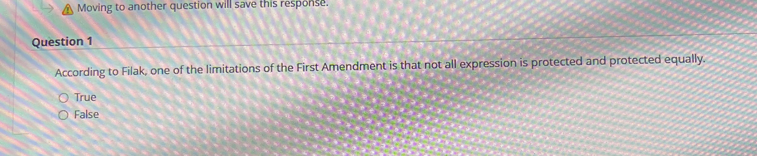 Moving to another question will save this