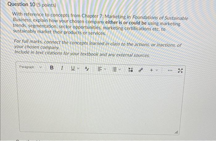 company name PUMA Question 10 (5 points) With