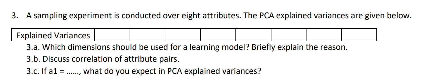 3. A sampling experiment is conducted over eight