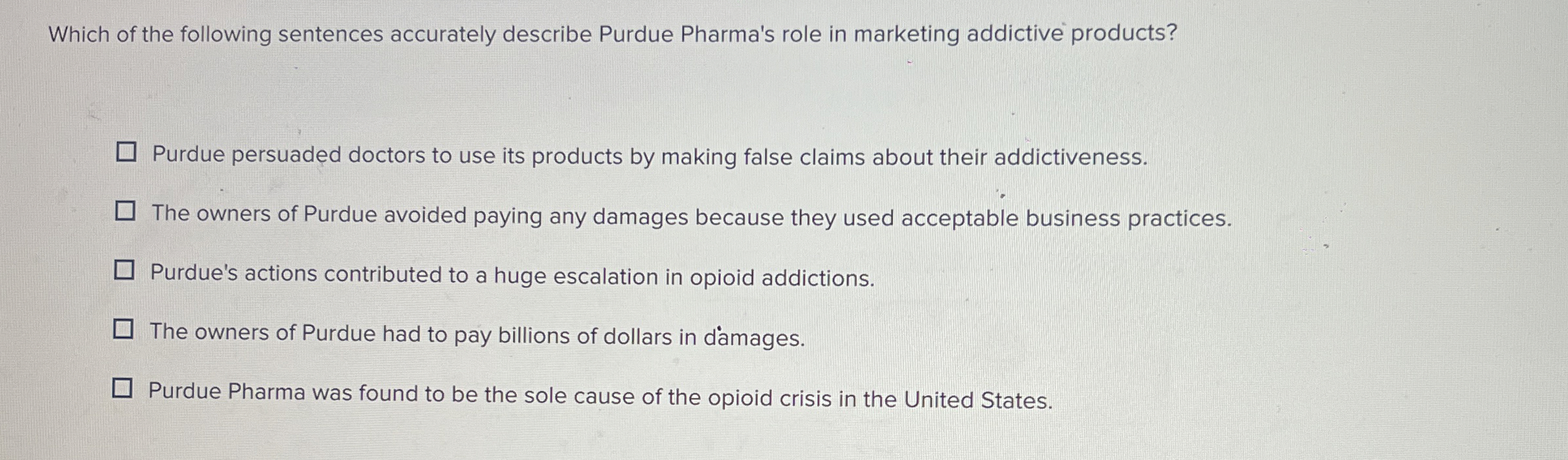 Which of the following sentences accurately