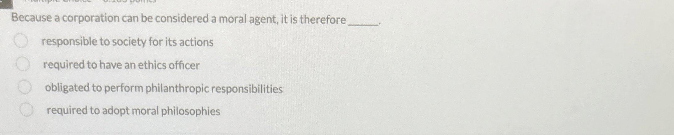 Because a corporation can be considered a moral