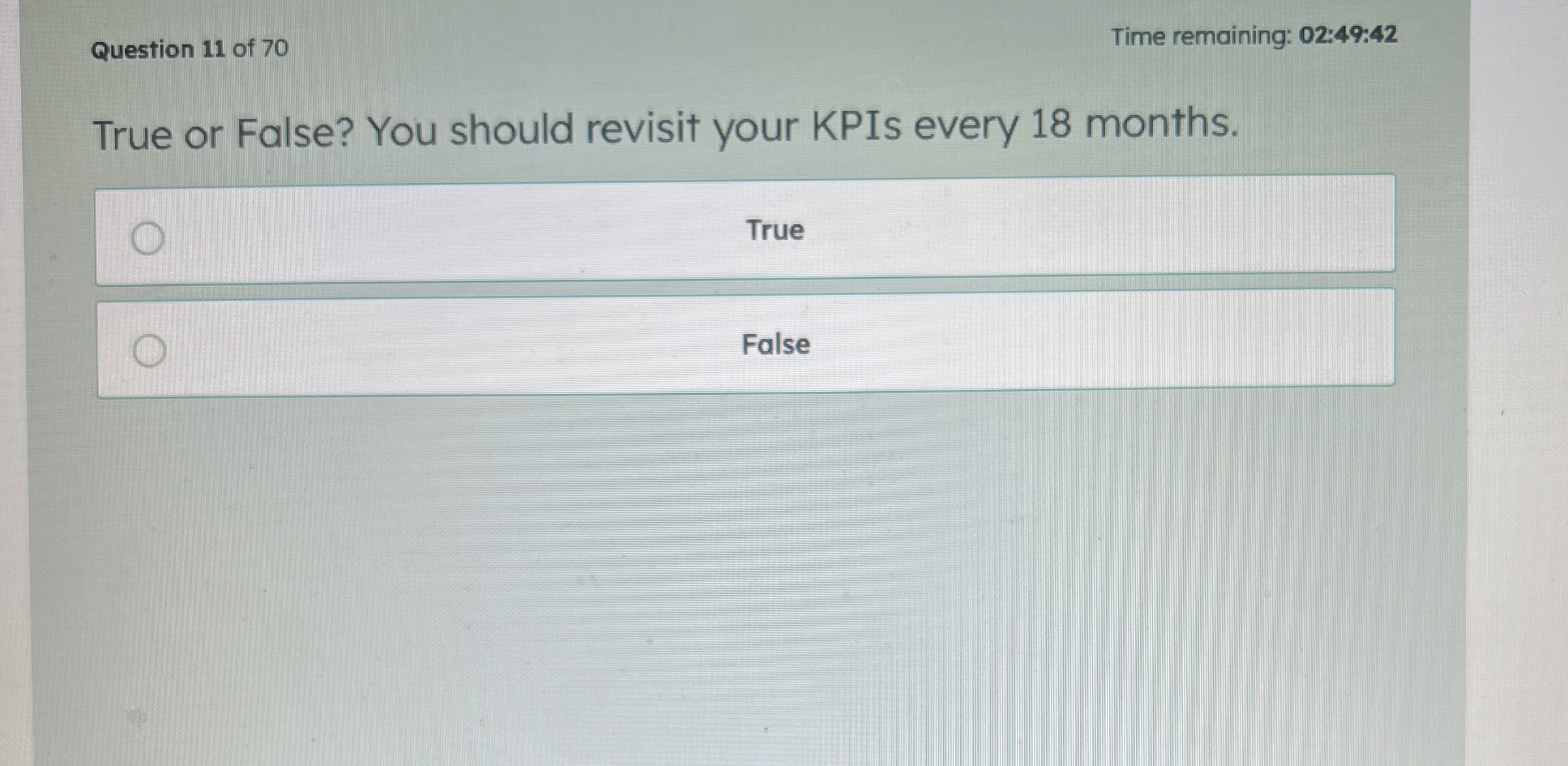 Question 1 1 of 7 0 Time remaining: 0 2 : 4 9 : 4