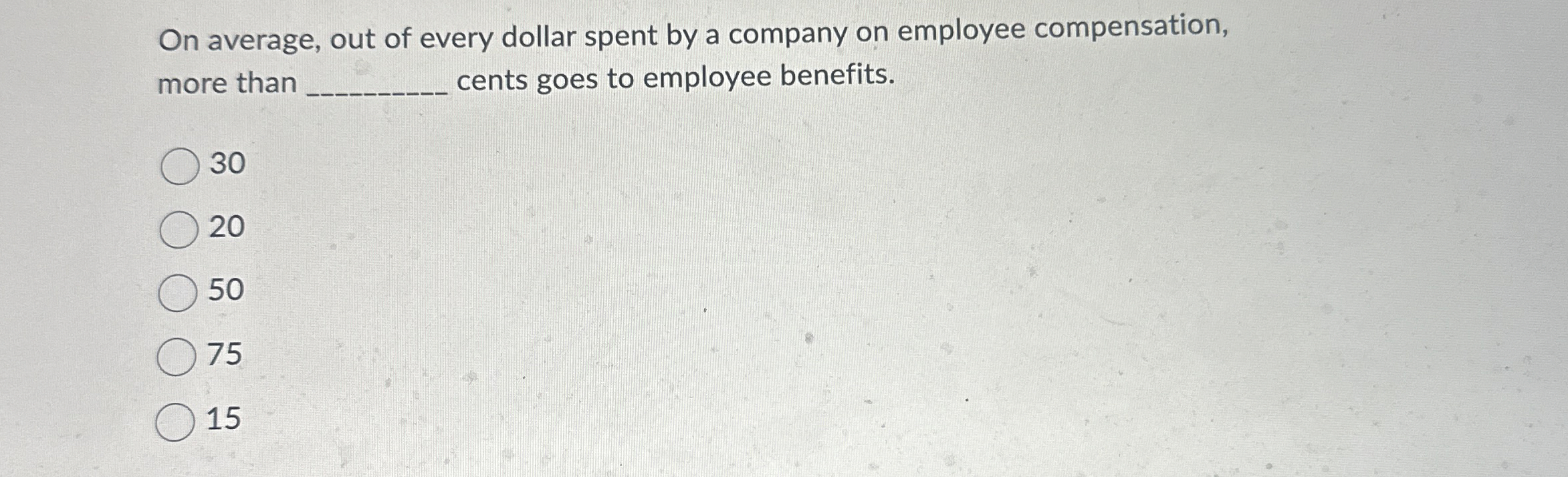 On average, out of every dollar spent by a