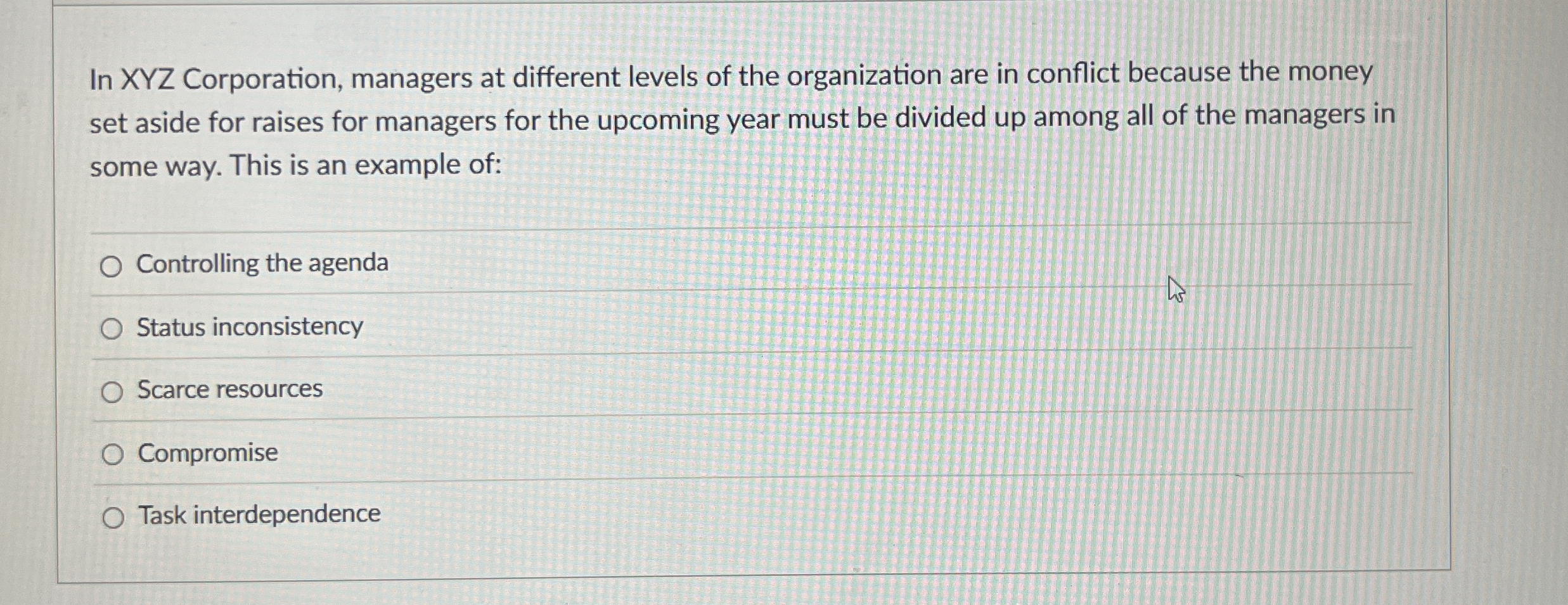 In XYZ Corporation, managers at different levels