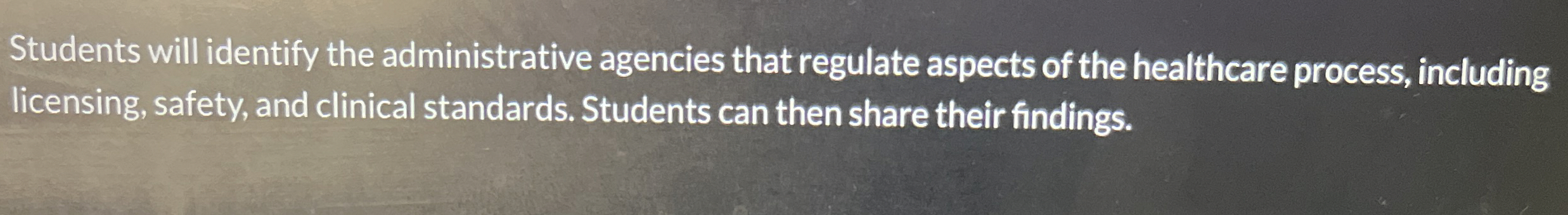 Students will identify the administrative