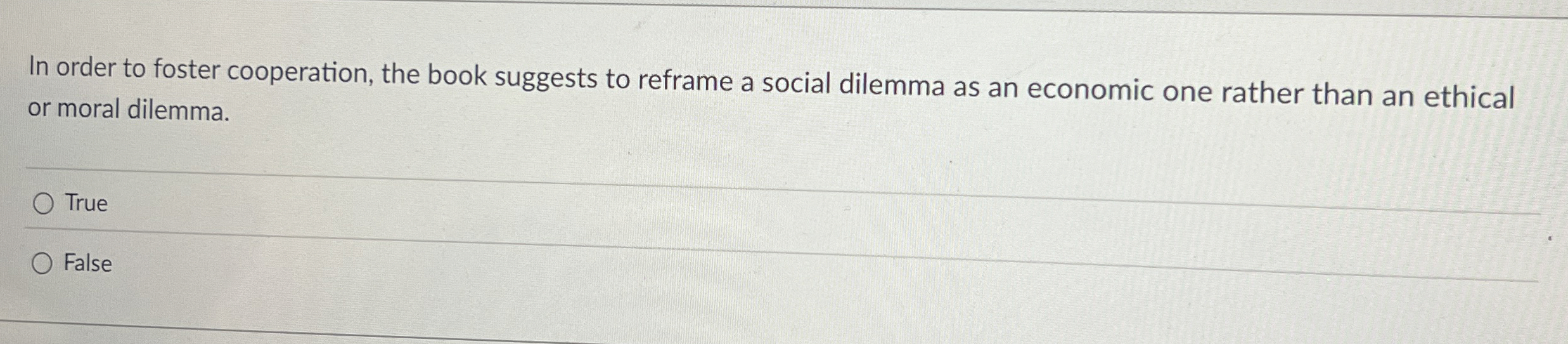 In order to foster cooperation, the book suggests